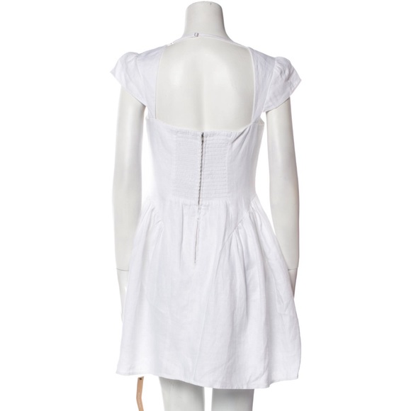 Reformation Mini White Linen Dress - Picture 3 of 4